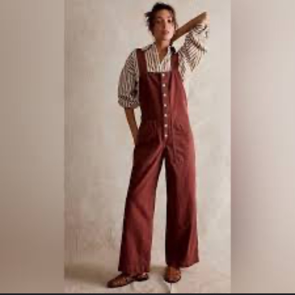 We The Free Fields of Flowers Wide-Leg Overalls